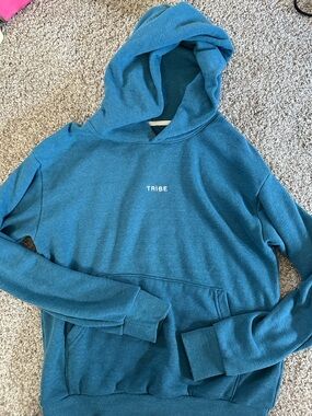 TRIBE Kelly Teal Hoodie Women's Sweater
